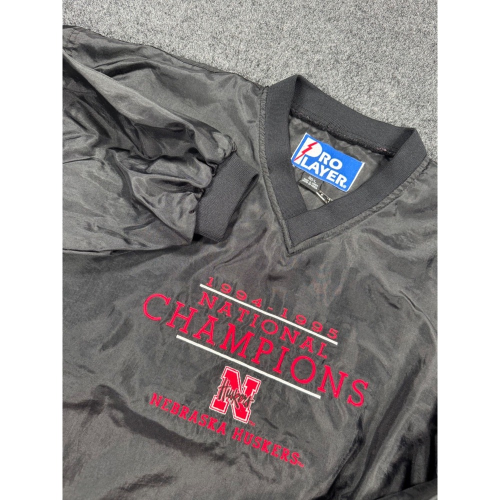 VTG Pro Player Nebraska Huskers 1994 1995 National Champions Pullover Jacket L